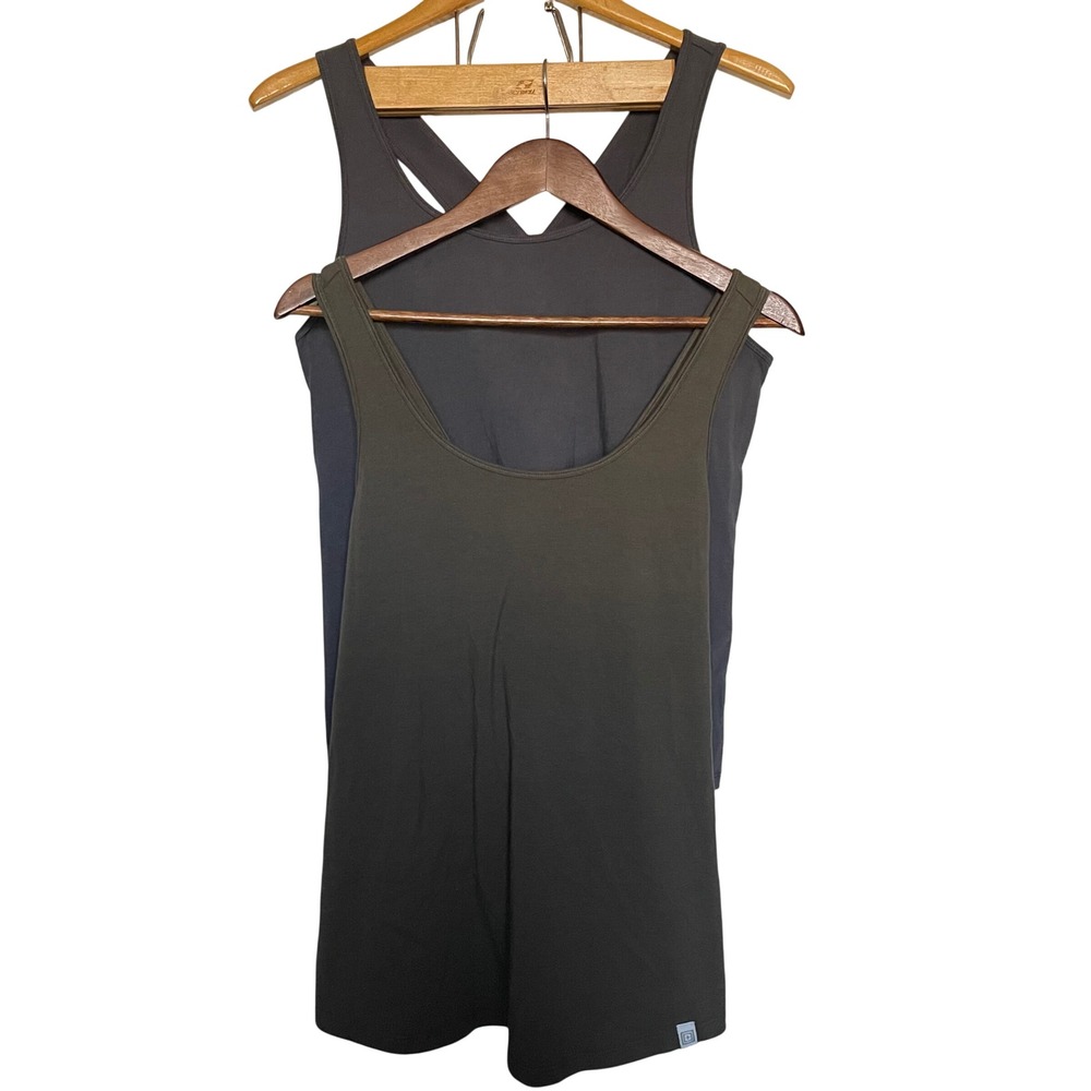 BUNDLE (2) 5.11 Tactical Tank Top Womens M Green‎ Gray Cross Back